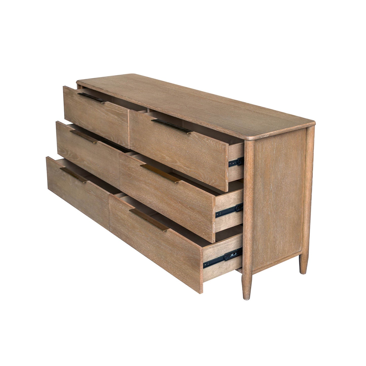 Kamelia Six Drawers Wood Dresser-Dressers-LH Imports-LOOMLAN