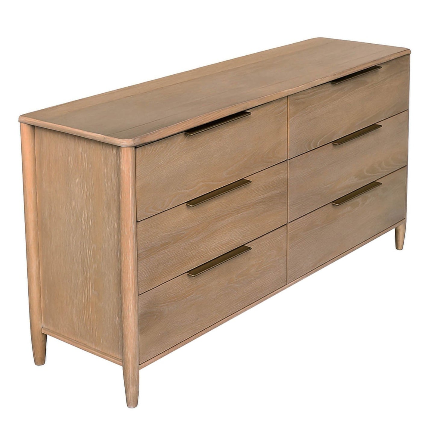 Kamelia Six Drawers Wood Dresser-Dressers-LH Imports-LOOMLAN
