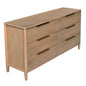 Kamelia Six Drawers Wood Dresser-Dressers-LH Imports-LOOMLAN