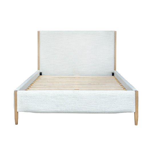 Kamelia White Fabric Bed