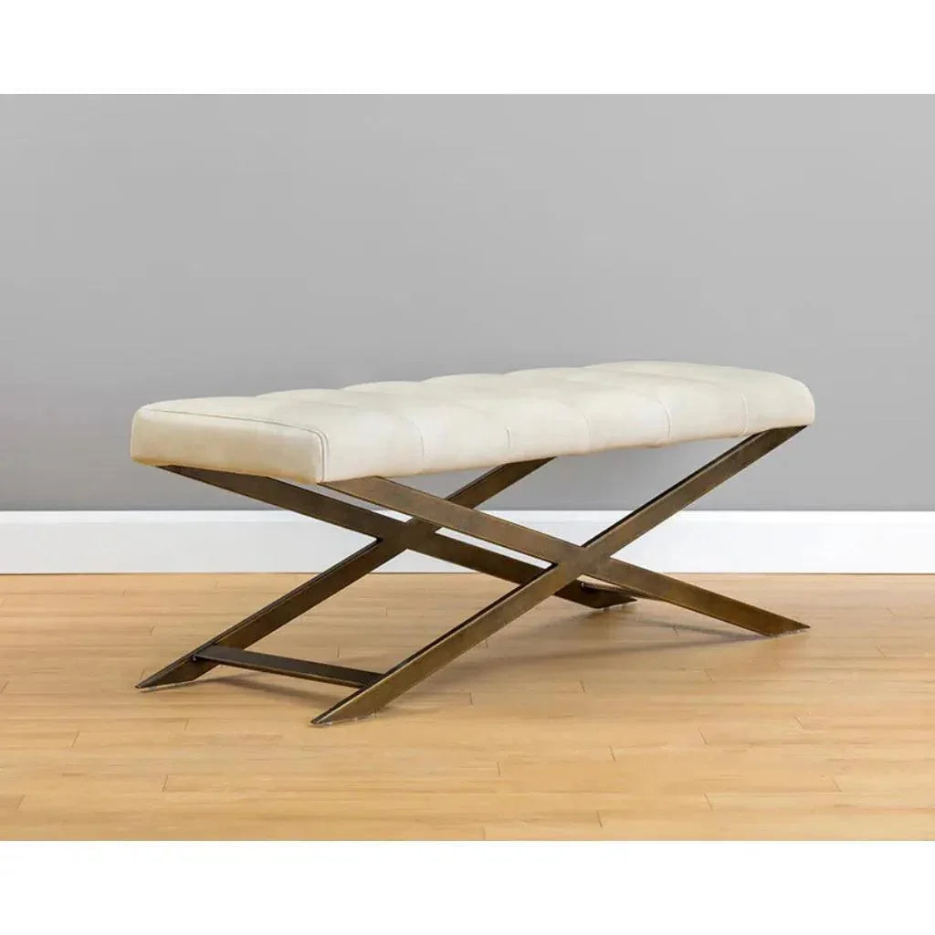 Kammi Leather Bedroom Bench - LOOMLAN - SUNPAN - Bedroom Benches