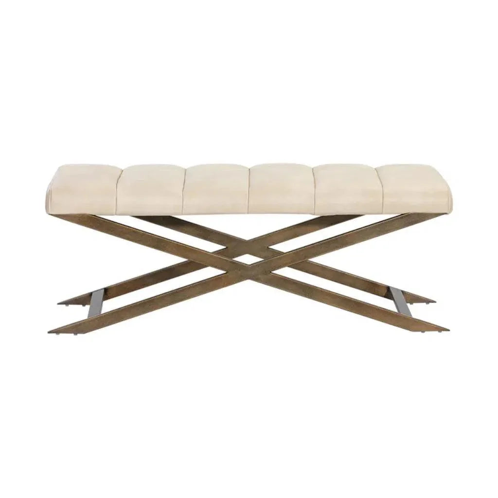 Kammi Leather Bedroom Bench - LOOMLAN - SUNPAN - Bedroom Benches