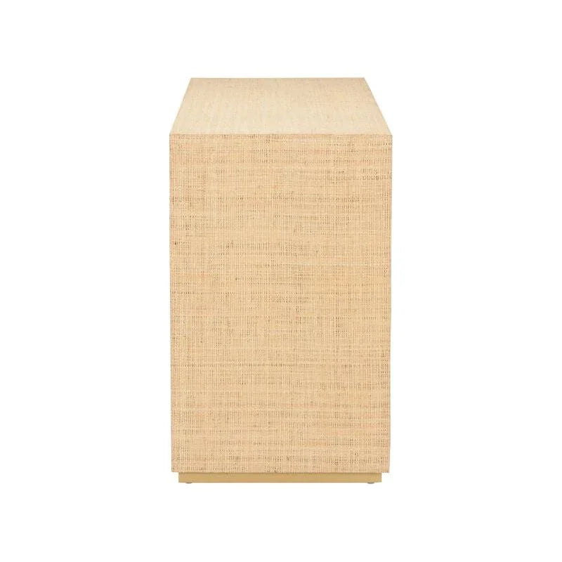 Kamo Natural Raffia Finish Console Table - LOOMLAN - Wildwood - Console Tables