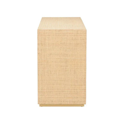 Kamo Natural Raffia Finish Console Table - LOOMLAN - Wildwood - Console Tables