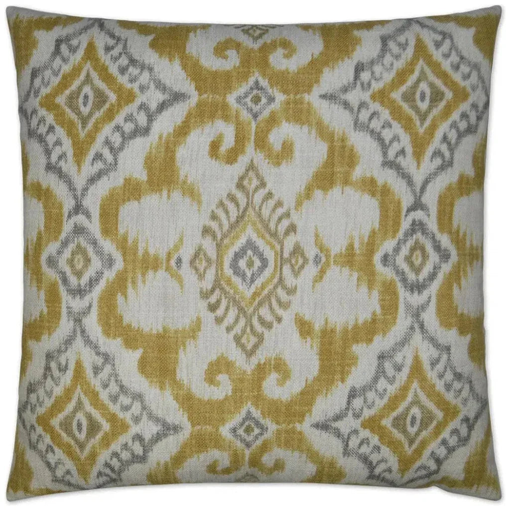 Kantha Yellow Throw Pillow With Insert - LOOMLAN - D.V. Kap - Throw Pillows