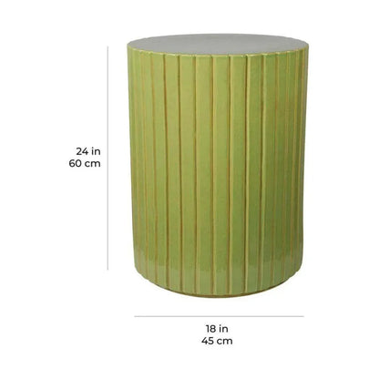 Kara Accent Table - Green Outdoor End Table - LOOMLAN - Seasonal Living - Outdoor Side Tables