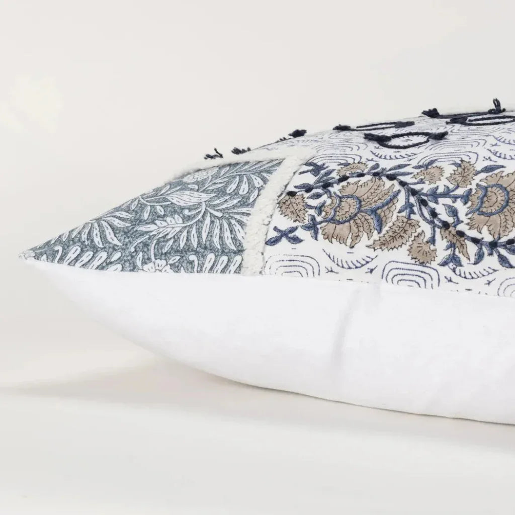 Kara Botanical Throw Pillow With Down Insert - LOOMLAN - LOOMLAN - Throw Pillows