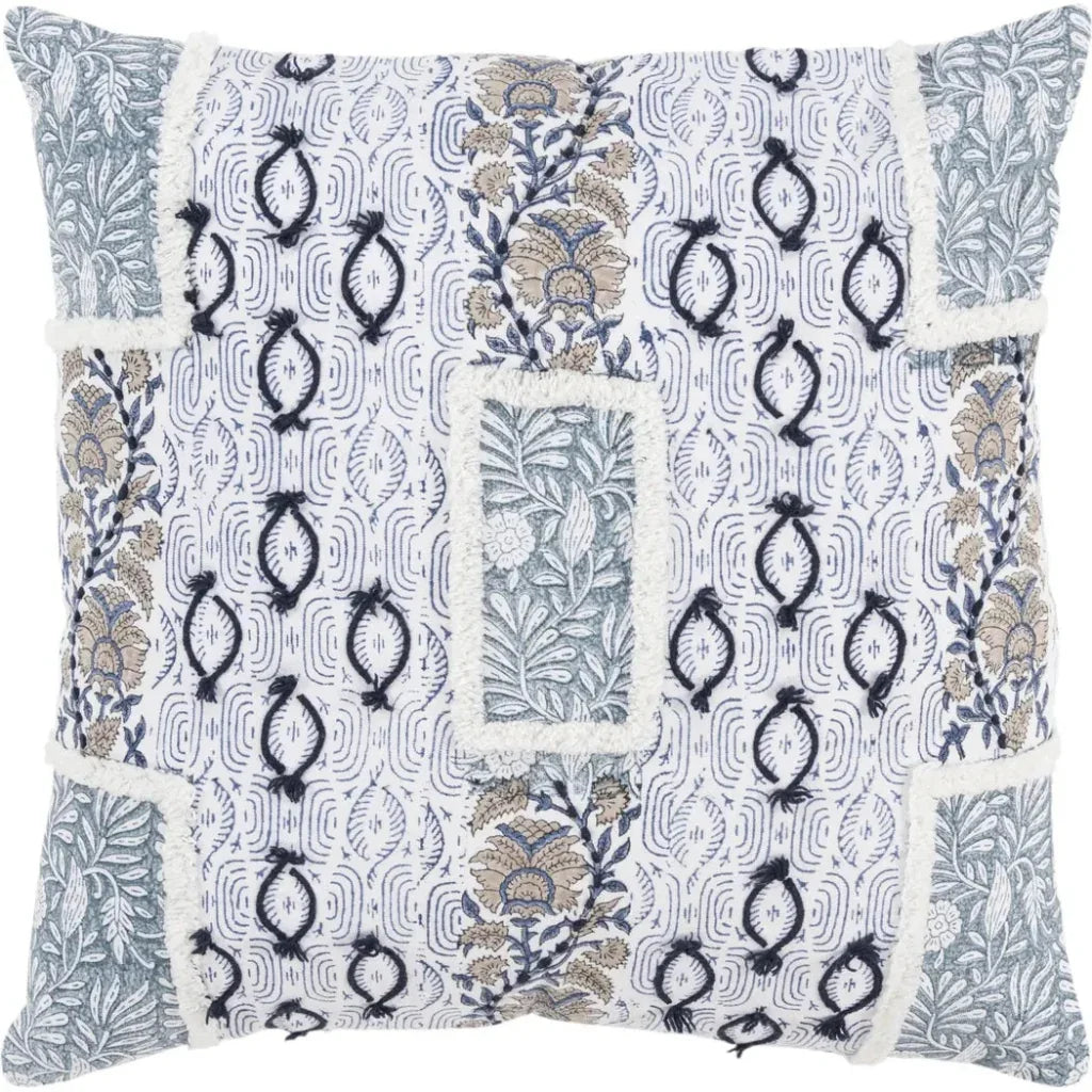 Kara Botanical Throw Pillow With Down Insert - LOOMLAN - LOOMLAN - Throw Pillows