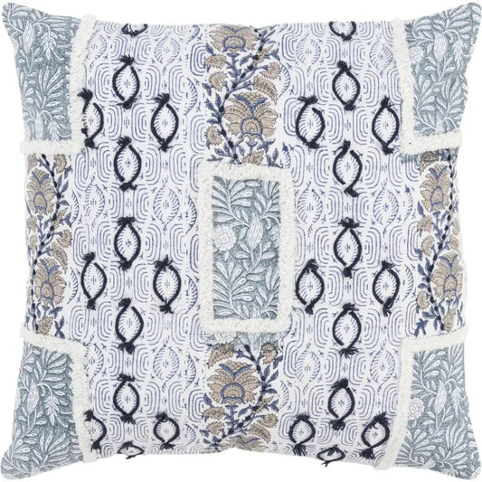 Kara Botanical Throw Pillow With Down Insert - LOOMLAN - LOOMLAN - Throw Pillows