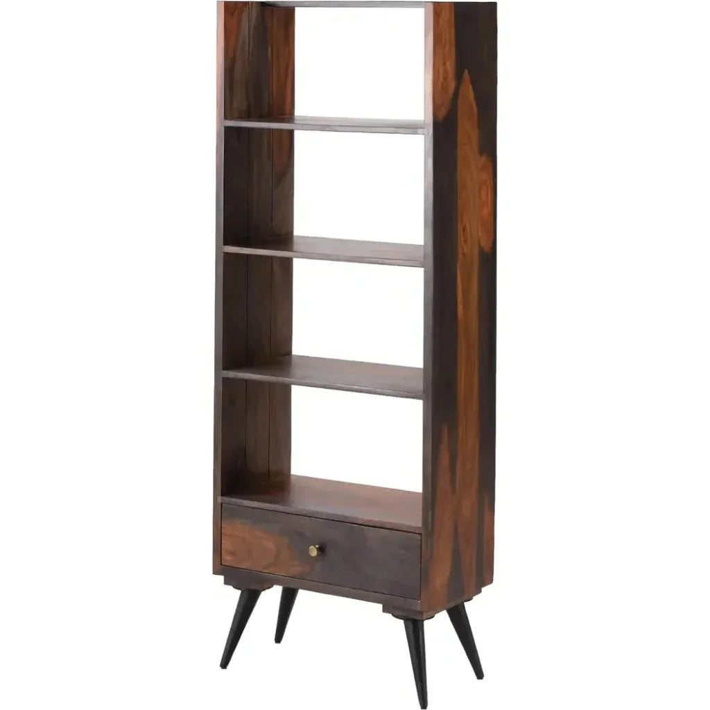Karan Wooden One Drawer Etagere-Etageres-LOOMLAN-LOOMLAN