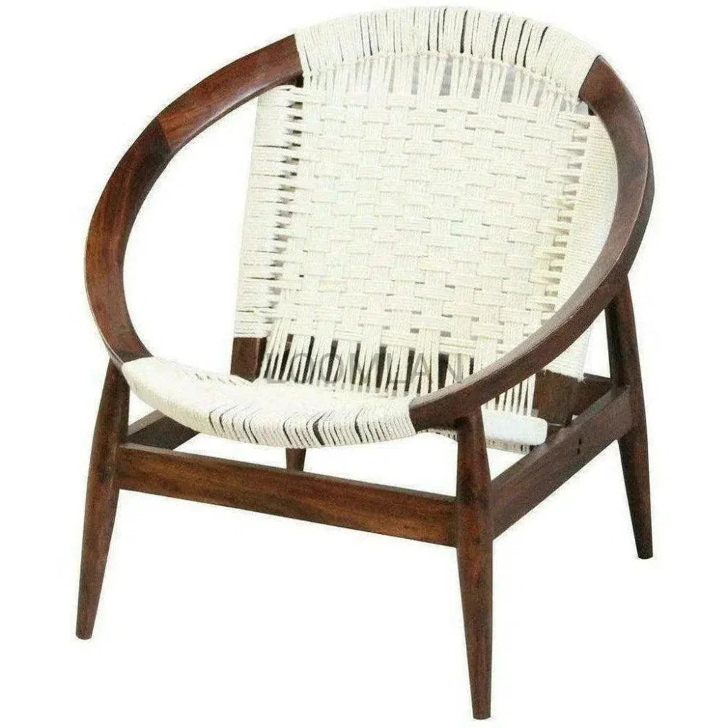 Rope Papasan Darkwash Barrel Accent Chair - LOOMLAN - LOOMLAN - Accent Chairs