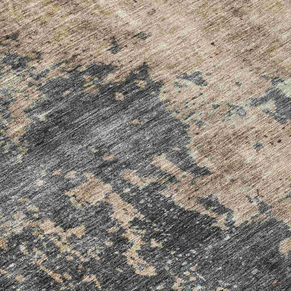 Karima Brown Washable Indoor - Outdoor Rug - LOOMLAN - LOOMLAN Rugs - Outdoor Rugs