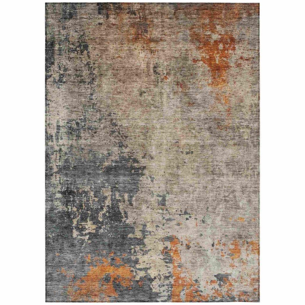 Karima Brown Washable Indoor - Outdoor Rug - LOOMLAN - LOOMLAN Rugs - Outdoor Rugs