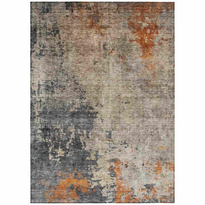 Karima Brown Washable Indoor - Outdoor Rug - LOOMLAN - LOOMLAN Rugs - Outdoor Rugs