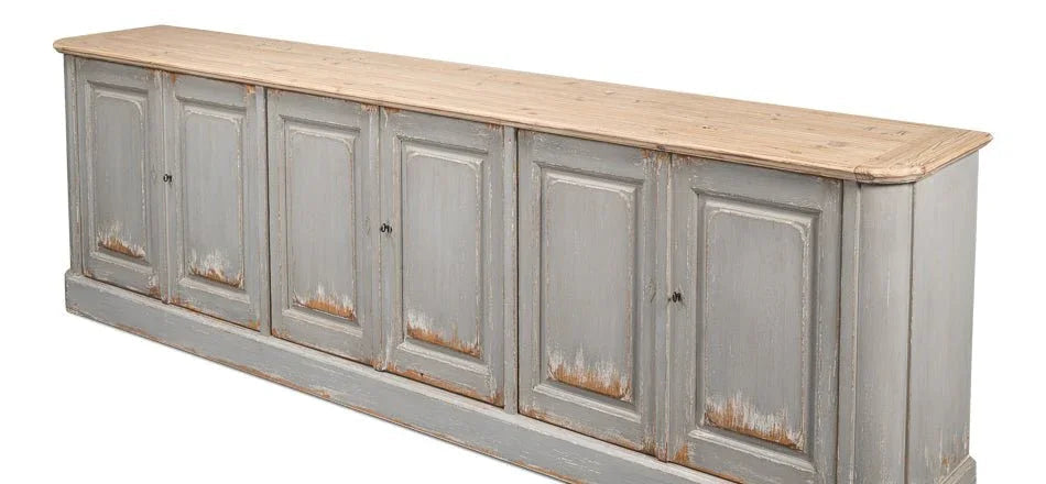 Karlsson Antique Swedish Wood Sideboard - LOOMLAN - Sarreid - Sideboards