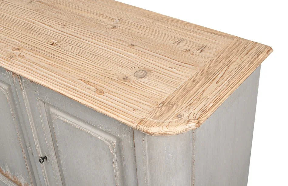 Karlsson Antique Swedish Wood Sideboard - LOOMLAN - Sarreid - Sideboards