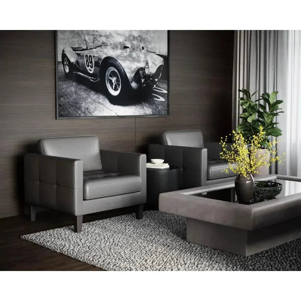 Karmelo Leather Armchair - LOOMLAN - SUNPAN - Club Chairs