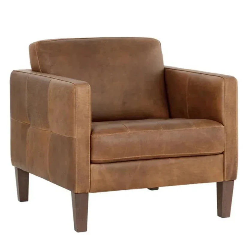 Karmelo Leather Armchair - LOOMLAN - SUNPAN - Club Chairs