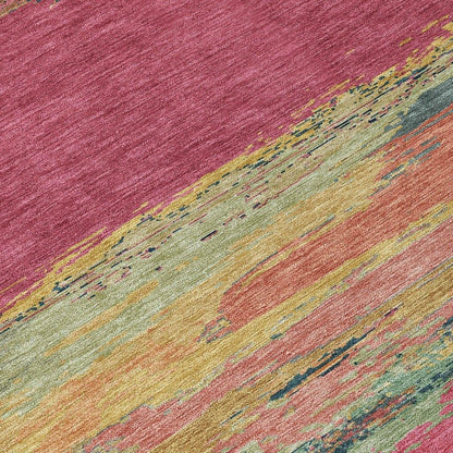 Karvoun Pink Washable Indoor - Outdoor Rug - LOOMLAN - LOOMLAN Rugs - Outdoor Rugs