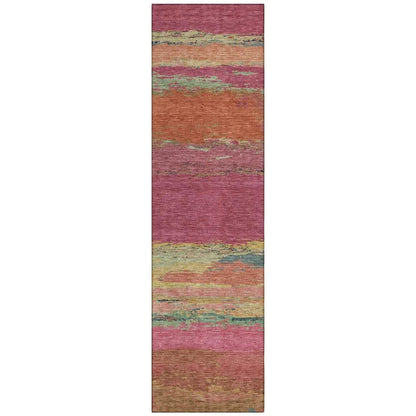 Karvoun Pink Washable Indoor - Outdoor Rug - LOOMLAN - LOOMLAN Rugs - Outdoor Rugs