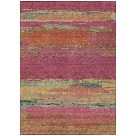 Karvoun Pink Washable Indoor - Outdoor Rug - LOOMLAN - LOOMLAN Rugs - Outdoor Rugs
