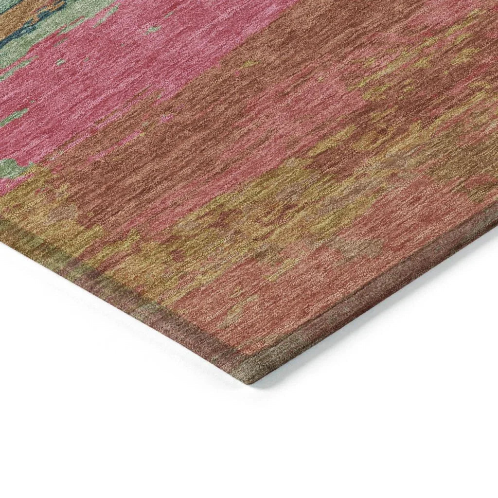 Karvoun Pink Washable Indoor - Outdoor Rug - LOOMLAN - LOOMLAN Rugs - Outdoor Rugs
