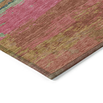 Karvoun Pink Washable Indoor - Outdoor Rug - LOOMLAN - LOOMLAN Rugs - Outdoor Rugs