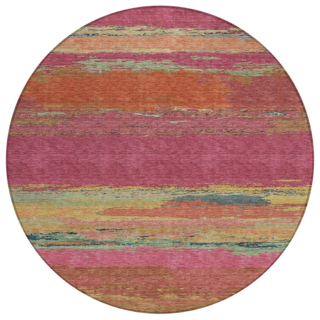 Karvoun Pink Washable Indoor - Outdoor Rug - LOOMLAN - LOOMLAN Rugs - Outdoor Rugs