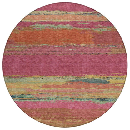 Karvoun Pink Washable Indoor - Outdoor Rug - LOOMLAN - LOOMLAN Rugs - Outdoor Rugs