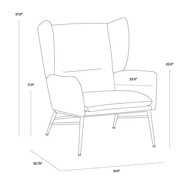 Kasen Performance Fabric Lounge Chair-Lounge Chairs-SUNPAN-LOOMLAN