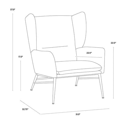 Kasen Performance Fabric Lounge Chair-Lounge Chairs-SUNPAN-LOOMLAN