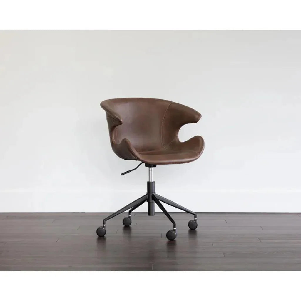 Kash Leather Office Chair-Office Chairs-SUNPAN-LOOMLAN