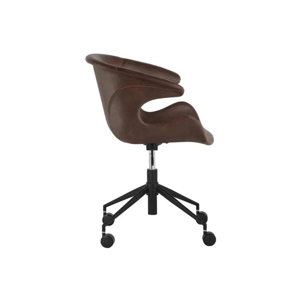 Kash Leather Office Chair-Office Chairs-SUNPAN-LOOMLAN