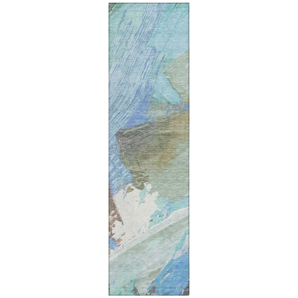 Kashana Blue Washable Indoor - Outdoor Rug - LOOMLAN - LOOMLAN Rugs - Outdoor Rugs