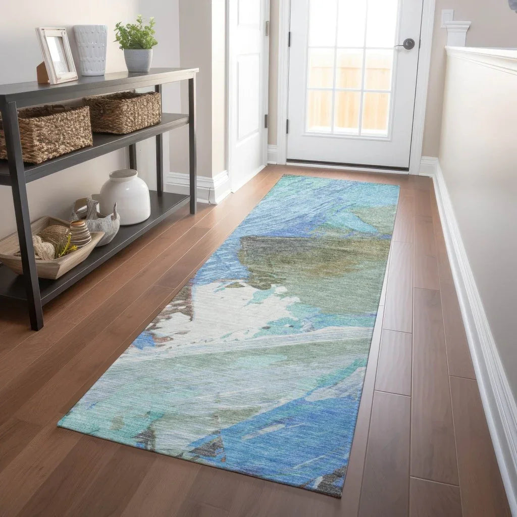 Kashana Blue Washable Indoor - Outdoor Rug - LOOMLAN - LOOMLAN Rugs - Outdoor Rugs