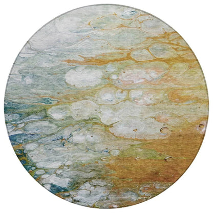 Kashava Orange Washable Indoor - Outdoor Rug - LOOMLAN - LOOMLAN Rugs - Outdoor Rugs