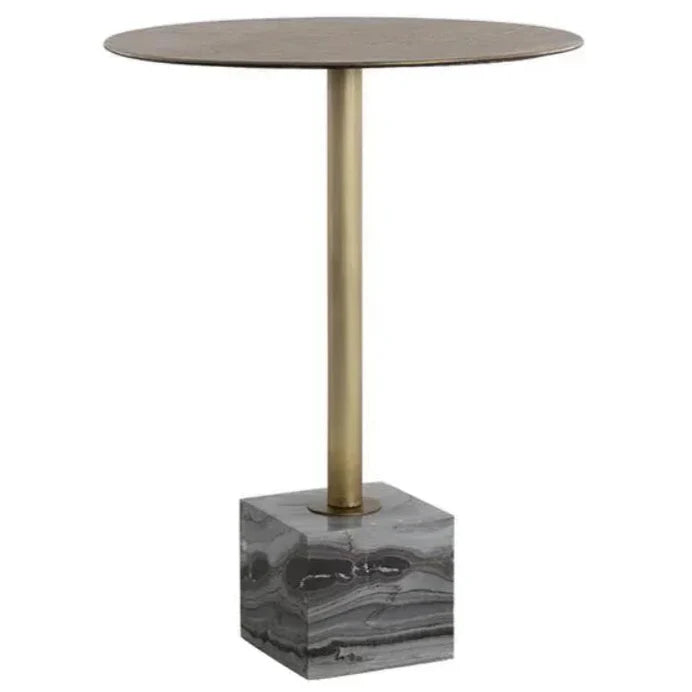 Kata Marble Based Iron Round Bar Table - LOOMLAN - SUNPAN - Bar Tables