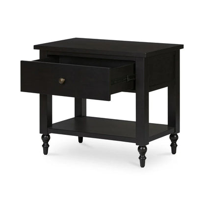 Katherine Black Soft Closing Drawer Nightstand - LOOMLAN - Moe's Home - Nightstands