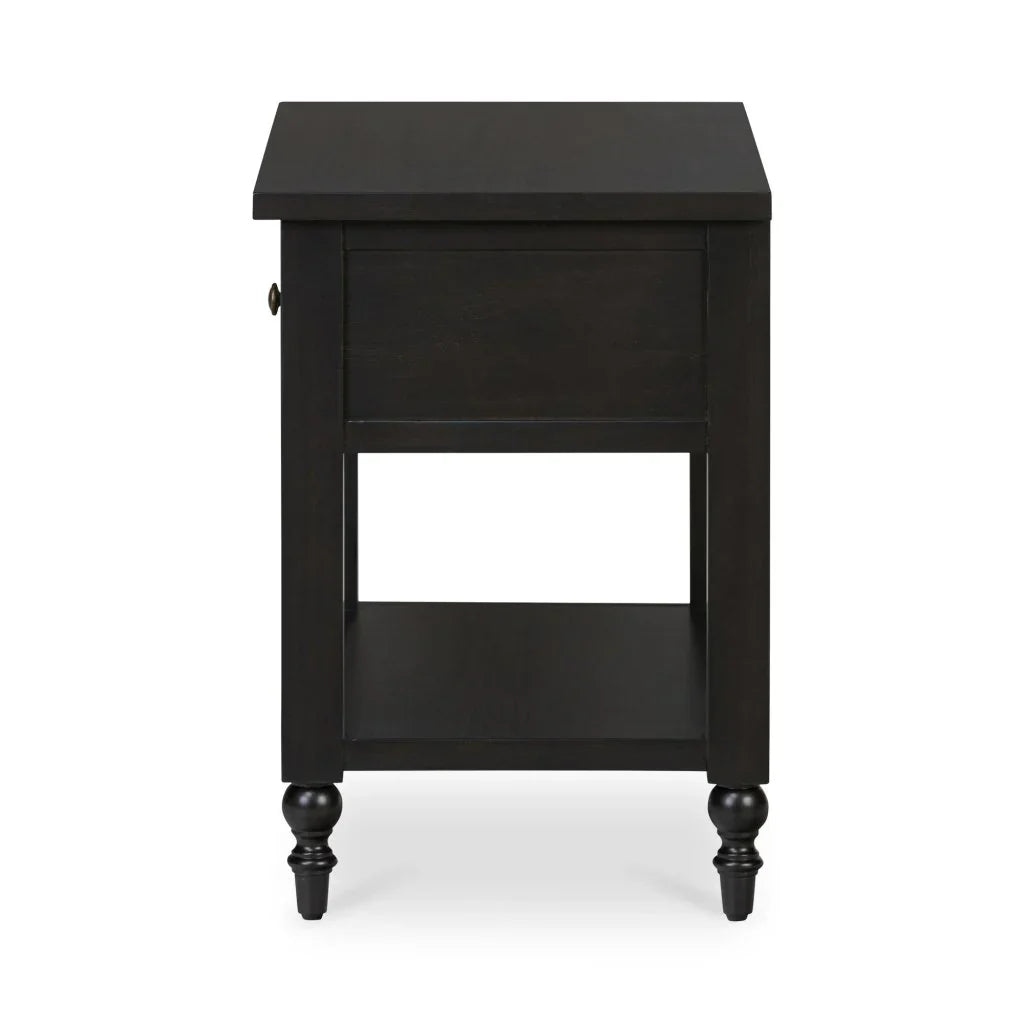Katherine Black Soft Closing Drawer Nightstand - LOOMLAN - Moe's Home - Nightstands
