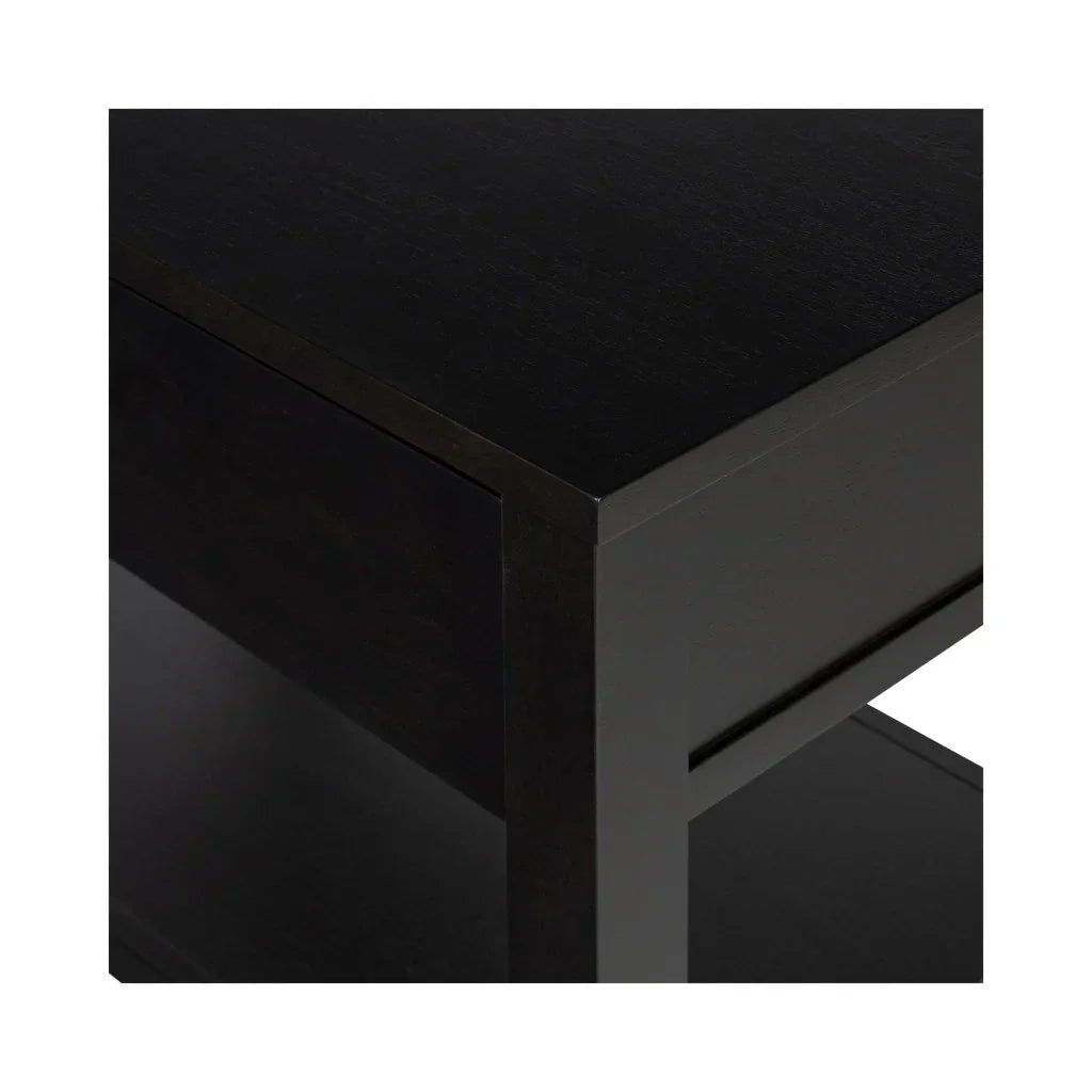 Katherine Black Soft Closing Drawer Nightstand - LOOMLAN - Moe's Home - Nightstands