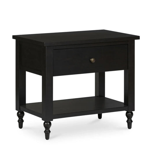 Katherine Black Soft Closing Drawer Nightstand - LOOMLAN - Moe's Home - Nightstands
