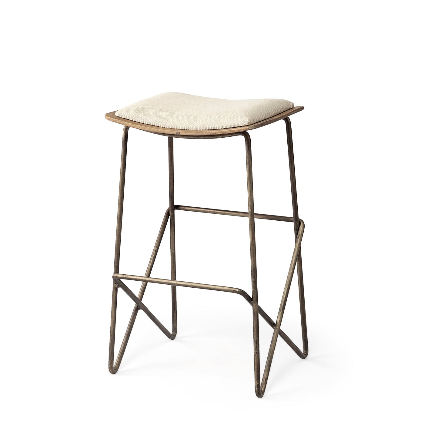 Katniss Cream Fabric Barstool