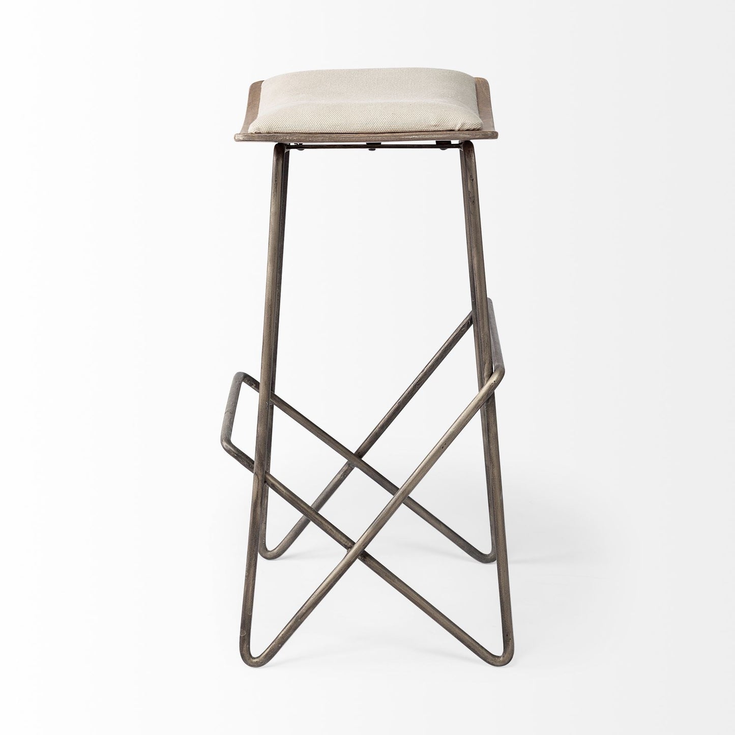 Katniss Cream Fabric Barstool