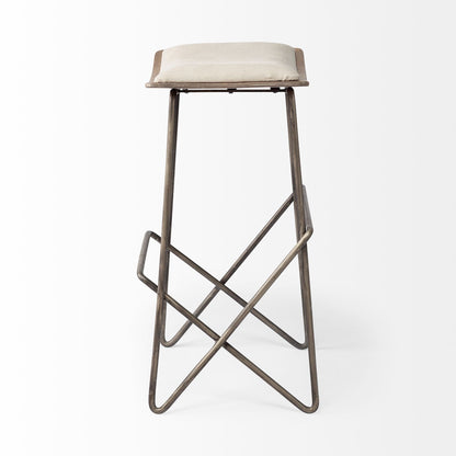 Katniss Cream Fabric Barstool