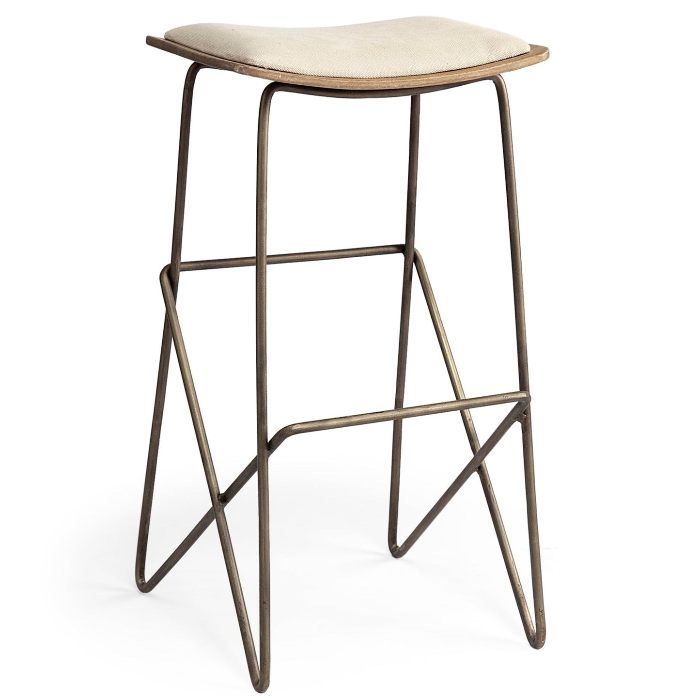 Katniss Cream Fabric Barstool