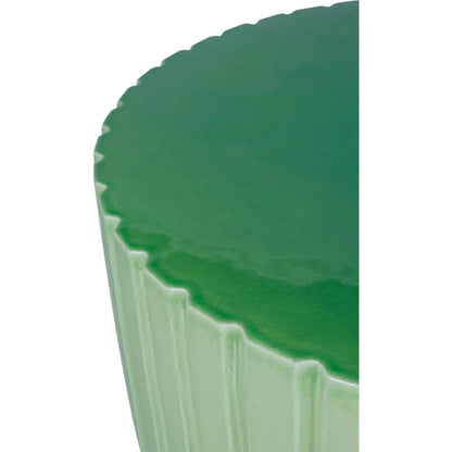 Katra Green Ceramic Outdoor Coffee Table-Outdoor Coffee Tables-Seasonal Living-LOOMLAN