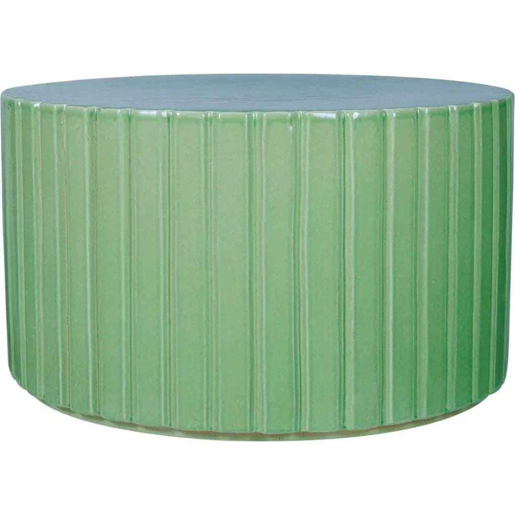 Katra Green Ceramic Outdoor Coffee Table-Outdoor Coffee Tables-Seasonal Living-LOOMLAN