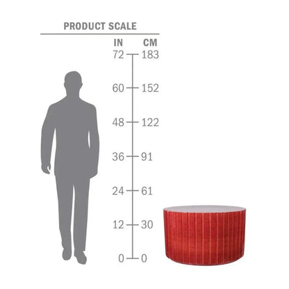 Katra Red Ceramic Outdoor Coffee Table-Outdoor Coffee Tables-Seasonal Living-LOOMLAN