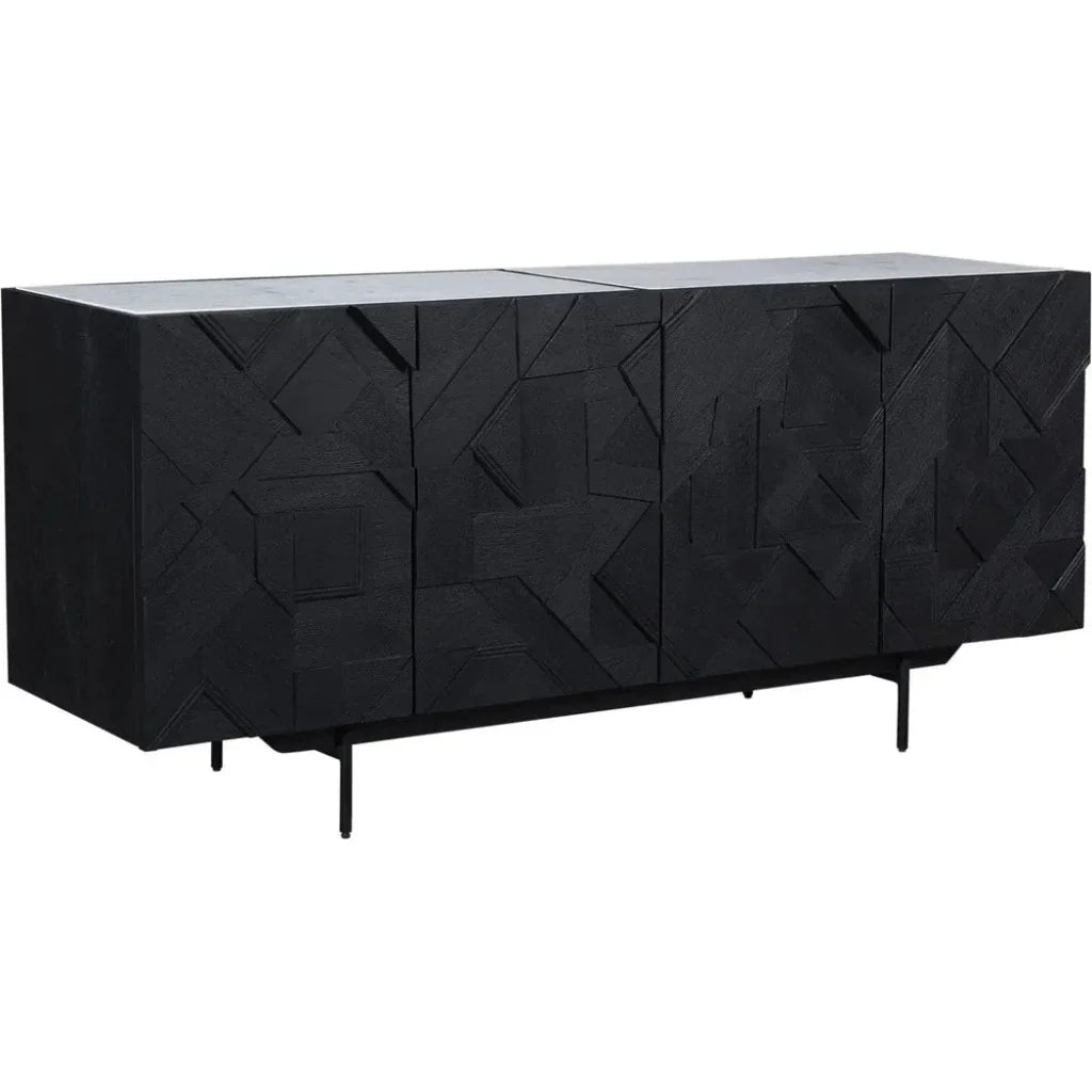 Kattan Marble Top and Wood Frame Sideboard - LOOMLAN - Moe's Home - Sideboards