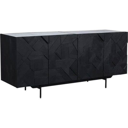 Kattan Marble Top and Wood Frame Sideboard - LOOMLAN - Moe's Home - Sideboards